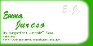 emma jurcso business card